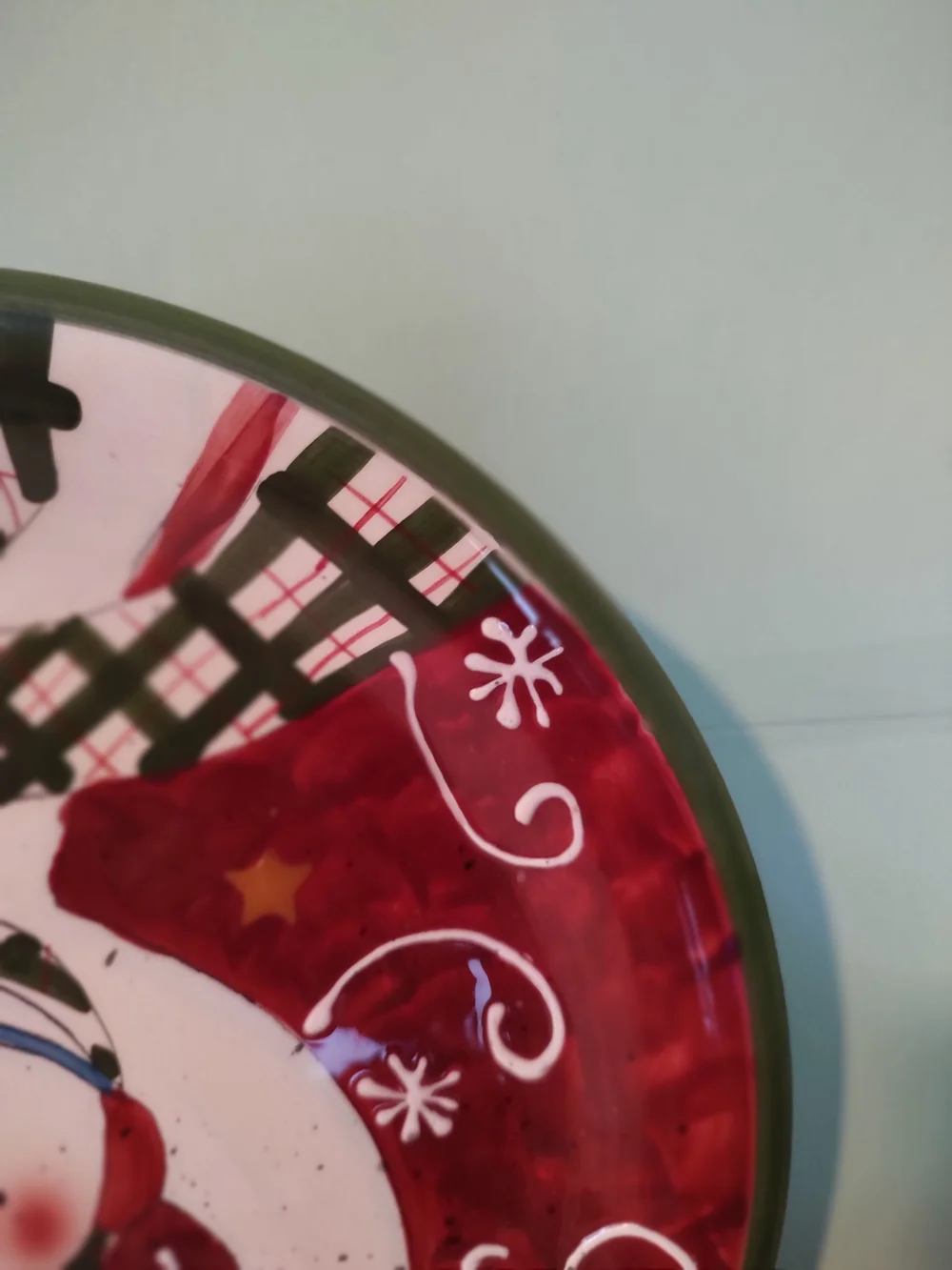 Certified International Red Snowman Holiday Serving Plate